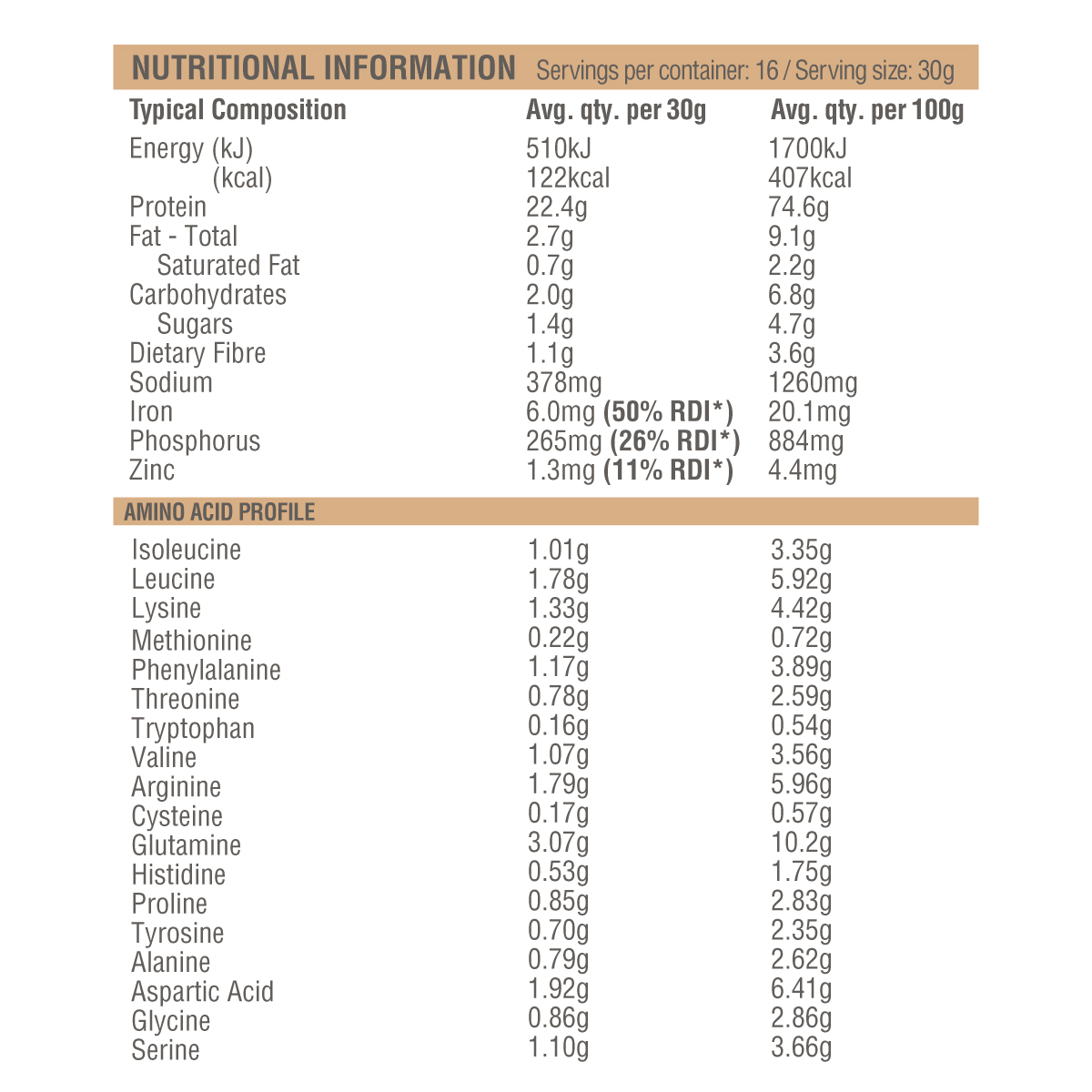 NIP Raw Protein Paleo Fermented Vanilla Lucuma 500g
